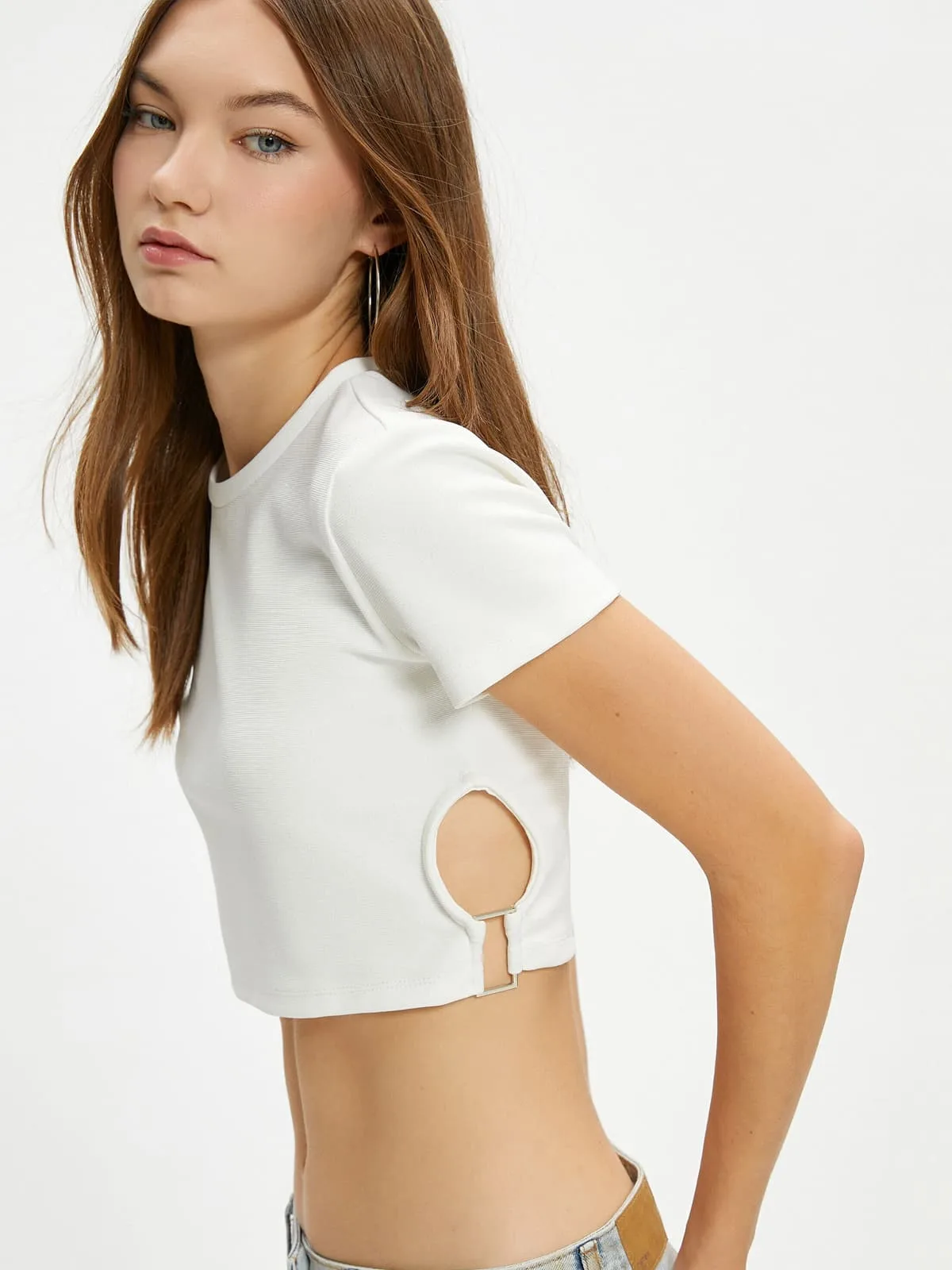 Slim Fit Basic Solid Color T-Shirt - Imagen 2